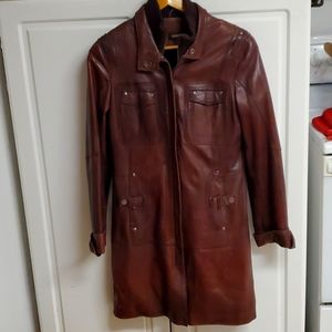 DANIER Brown Genuine Leather Women's Coat